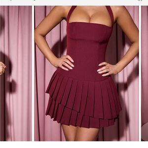 Oh Polly Burgundy Mini Dress